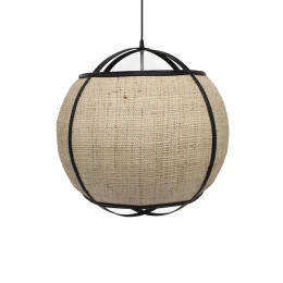 NUBIA ΦΩΤΙΣΤΙΚΟ ΟΡΟΦΗΣ 52x52x50cm ΣΧΟΙΝΙ ΦΥΣΙΚΟ ΜΑΥΡΟ BAMBOO