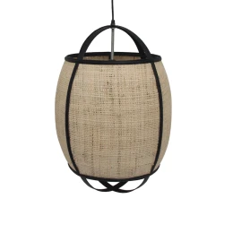 NUBIA ΦΩΤΙΣΤΙΚΟ ΟΡΟΦΗΣ 39x39x55cm ΣΧΟΙΝΙ ΦΥΣΙΚΟ ΜΑΥΡΟ BAMBOO