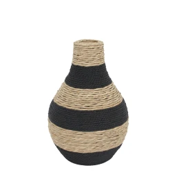 NUBIA ΒΑΖΟ 29x29x43cm ΣΧΟΙΝΙ ΦΥΣΙΚΟ ΜΑΥΡΟ PLYWOOD