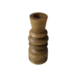 CEDAR ΒΑΖΟ 10x10x24cm ΞΥΛΟ ΚΑΦΕ