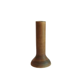 CEDAR ΒΑΖΟ 12x12x25cm ΞΥΛΟ ΚΑΦΕ