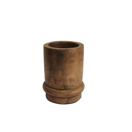 CEDAR ΒΑΖΟ 15x15x18cm ΞΥΛΟ ΚΑΦΕ