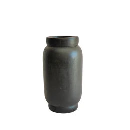 NUBIA ΒΑΖΟ 16x16x30cm ΞΥΛΟ ΜΑΥΡΟ