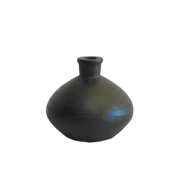 NUBIA ΒΑΖΟ 17x17x16cm ΞΥΛΟ ΜΑΥΡΟ