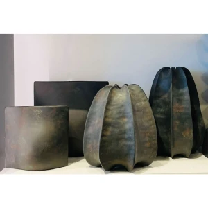 ARIADNE ΒΑΖΟ 35x20x35cm ΚΕΡΑΜΙΚΟ ΑΝΘΡΑΚΙ ΚΑΦΕ