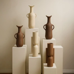 NATHEN ΒΑΖΟ 13x10x44cm ΑΛΟΥΜΙΝΙΟ ΜΠΕΖ