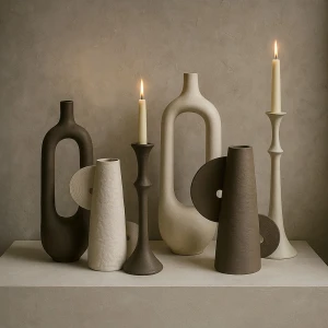 FINTON ΒΑΖΟ 26x13x40cm ΑΛΟΥΜΙΝΙΟ MUD