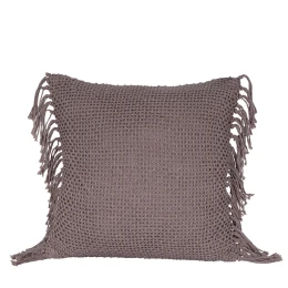 ARNAV ΔΙΑΚΟΣΜΗΤΙΚΟ ΜΑΞΙΛΑΡΙ 45x45cm ΥΦΑΣΜΑ ΓΚΡΙ ΣΚΟΥΡΟ POLYESTER