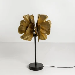 BLOSSOM ΦΩΤΙΣΤΙΚΟ ΕΠΙΤΡΑΠΕΖΙΟ 35x35x55cm ΜΕΤΑΛΛΟ BROWN GOLD ΜΑΥΡΟ