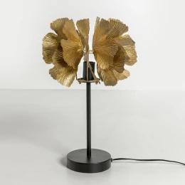 BLOSSOM ΦΩΤΙΣΤΙΚΟ ΕΠΙΤΡΑΠΕΖΙΟ 41x41x65cm ΜΕΤΑΛΛΟ BROWN GOLD ΜΑΥΡΟ