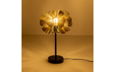 BLOSSOM ΦΩΤΙΣΤΙΚΟ ΕΠΙΤΡΑΠΕΖΙΟ 41x41x65cm ΜΕΤΑΛΛΟ BROWN GOLD ΜΑΥΡΟ