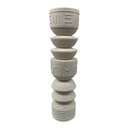 ANCIENT ΚΗΡΟΠΗΓΙΟ 10x10x40cm POLYRESIN ΑΣΠΡΟ