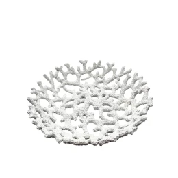 CORAIL L ΔΙΣΚΟΣ ΔΙΑΚΟΣΜΗΣΗΣ 40x40x10cm POLYRESIN ΑΣΠΡΟ