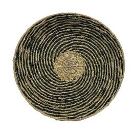 IRIS ΔΙΑΚΟΣΜΗΤΙΚΟ ΤΟΙΧΟΥ 51x51x6cm SEAGRASS ΦΥΣΙΚΟ ΜΑΥΡΟ