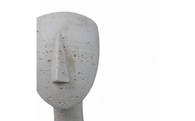 AURA III ΔΙΑΚΟΣΜΗΤΙΚΟ ΠΡΟΣΩΠΟ 19x14x26cm RESIN ΜΠΕΖ