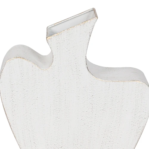 NIRA ΒΑΖΟ 27x8x30cm ΜΕΤΑΛΛΟ ΛΕΥΚΟ