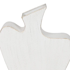 NIRA ΒΑΖΟ 31x8x35cm ΜΕΤΑΛΛΟ ΛΕΥΚΟ