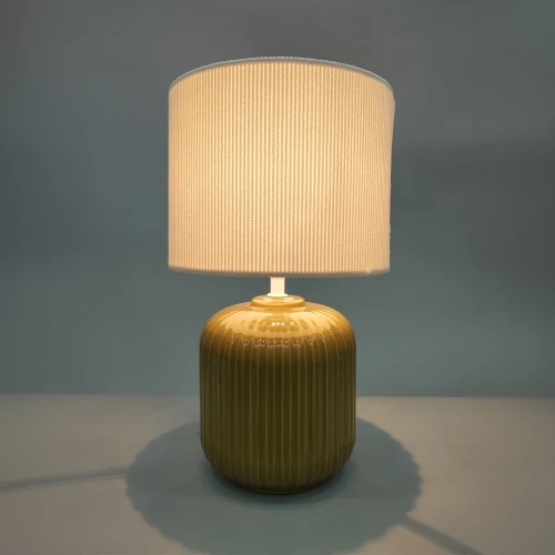 NIM ΦΩΤΙΣΤΙΚΟ ΕΠΙΤΡΑΠΕΖΙΟ 20x20x34cm ΚΕΡΑΜΙΚΟ ΛΑΔΙ ΥΦΑΣΜΑ ΛΕΥΚΟ
