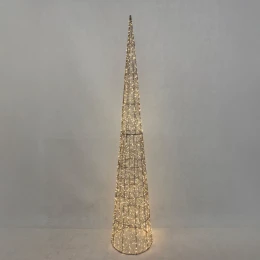 LUMINIS XMAS LED ΔΕΝΤΡΟ ΘΕΡΜΟ ΦΩΣ 35x35x180cm ΣΙΔΕΡΟ ΧΡΥΣΟ PET