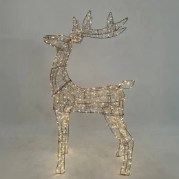 ELYOR XMAS ΤΑΡΑΝΔΟΣ ΜΕ LED 60x19x80cm ΣΙΔΕΡΟ ΧΡΥΣΟ PET