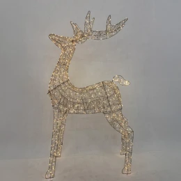 ELYOR XMAS ΤΑΡΑΝΔΟΣ ΜΕ LED 70x22x120cm ΣΙΔΕΡΟ ΧΡΥΣΟ PET