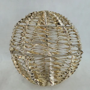 LINI XMAS LED ΜΠΑΛΑ ΘΕΡΜΟ ΦΩΣ 50x50x50cm ΣΙΔΕΡΟ ΧΡΥΣΟ PET