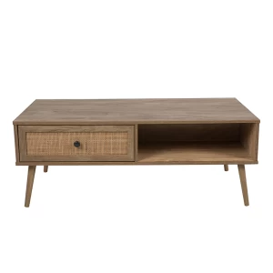AMMOS COFFEE TABLE 1ΣΥΡΤΑΡΙ ΦΥΣΙΚΟ ΜΕ RATTAN 110x59x41.4cm
