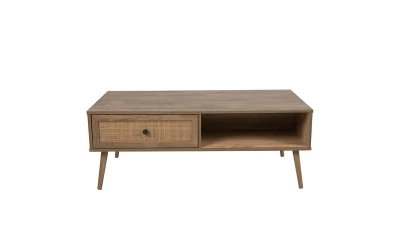 AMMOS COFFEE TABLE 1ΣΥΡΤΑΡΙ ΦΥΣΙΚΟ ΜΕ RATTAN 110x59x41.4cm