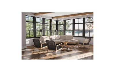 GLASS COFFEE TABLE ΔΙΑΦΑΝΟ OAK 80x80x42cm