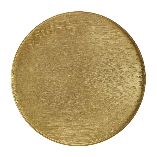 TOTALE SIDE TABLE SET 2ΤΕΜ BRASS ANTIQUE ΜΑΥΡΟ 49x49x56cm
