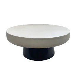 MYKONOS COFFEE TABLE ΛΕΥΚΟ ΜΑΥΡΟ 90x90x39cm