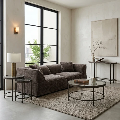 GRANAZ COFFEE TABLE GUNMETAL 100x100x42.5cm