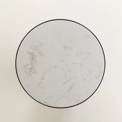 LAMP SIDE TABLE ΛΕΥΚΟ ΜΑΥΡΟ 41x41x63.5cm