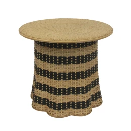 NUBIA COFFEE TABLE ΦΥΣΙΚΟ ΜΑΥΡΟ 60x60x52.5cm