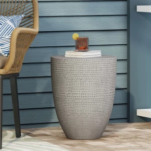 AFRICA SIDE TABLE ΓΚΡΙ 36x36x45