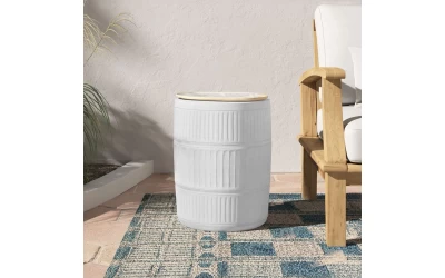 GEOMETRICAL 1 SIDE TABLE ΛΕΥΚΟ 38x38x47cm