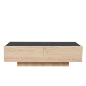CUBIUS COFFEE TABLE ΦΥΣΙΚΟ ΦΙΜΕ ΜΑΥΡΟ 118x59x33cm