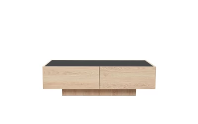 CUBIUS COFFEE TABLE ΦΥΣΙΚΟ ΦΙΜΕ ΜΑΥΡΟ 118x59x33cm