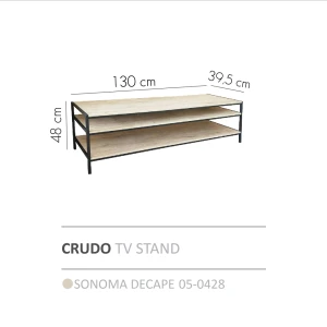 CRUDO TV STAND SONOMA DECAPE 130x39.5x48cm