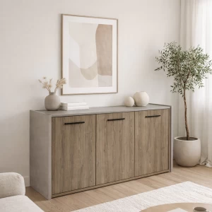 BONDI 2 ΜΠΟΥΦΕΣ SONOMA ΣΚΟΥΡΟ CEMENT 160x45x85cm