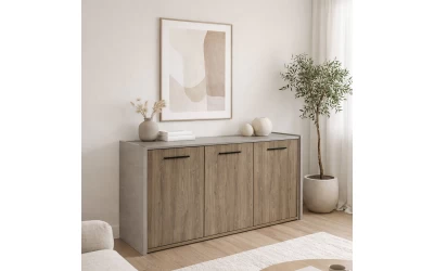 BONDI 2 ΜΠΟΥΦΕΣ SONOMA ΣΚΟΥΡΟ CEMENT 160x45x85cm