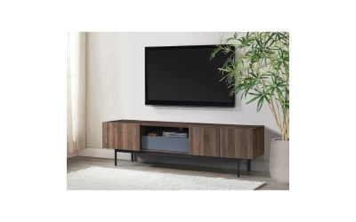 GROOVES TV STAND 3ΠΟΡΤΕΣ 1ΣΥΡΤΑΡΙ ΚΑΡΥΔΙ ΓΚΡΙ 180x40x50cm