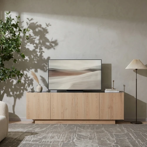 CUBIUS TV STAND 4ΠΟΡΤΕΣ ΦΥΣΙΚΟ 182x39x59cm