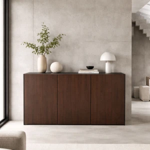 NUEZ ΜΠΟΥΦΕΣ 3ΠΟΡΤΕΣ ΚΑΡΥΔΙ ΜΑΥΡΟ 156x45x85cm