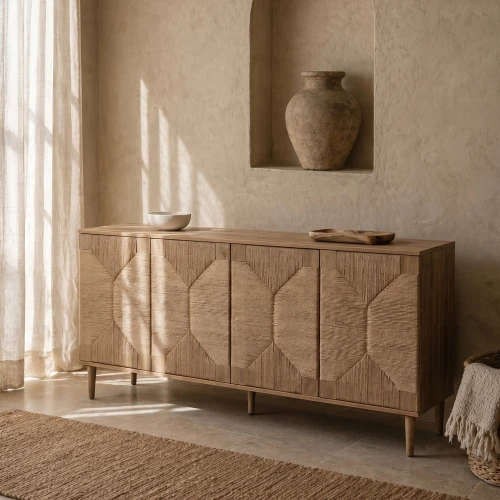 SISAL ΜΠΟΥΦΕΣ 4ΠΟΡΤΕΣ ΦΥΣΙΚΟ 160x39x78.5cm