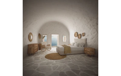 AMMOS ΚΟΜΟΤΑ 3ΣΥΡΤΑΡΙΑ ΦΥΣΙΚΟ ΜΕ RATTAN 90x39x79cm