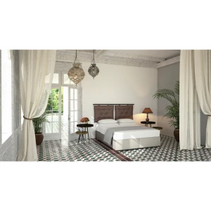 INTERNO ΒΑΣΗ ΜΕ ΑΠΟΘΗΚ.ΧΩΡΟ 160x200cm ΓΚΡΙ ΚΑΦΕ 20-914 200x160x34cm