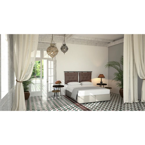 INTERNO ΒΑΣΗ ΜΕ ΑΠΟΘΗΚ.ΧΩΡΟ 160x200cm ΓΚΡΙ ΚΑΦΕ 20-914 200x160x34cm