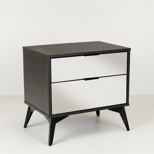 SPECCHIO ΚΟΜΟΔΙΝΟ 2ΣΥΡΤΑΡΙΑ ΜΑΥΡΟ OAK ΚΑΘΡΕΠΤΗΣ 58x39x55cm