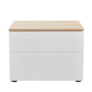 LUCIDO ΚΟΜΟΔΙΝΟ 2ΣΥΡΤΑΡΙΑ ΛΕΥΚΟ OAK ΦΥΣΙΚΟ 58x39x44.5cm